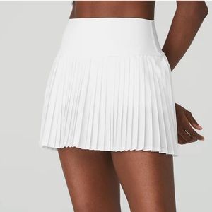 All Yoga White Pleated Skirt